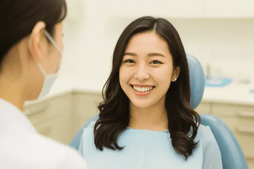 部分矯正の相談をしているようす