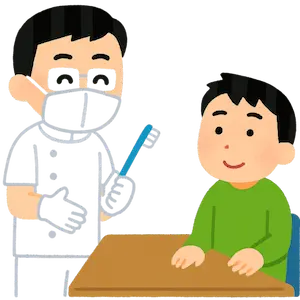 矯正のカウンセリングをしているようす