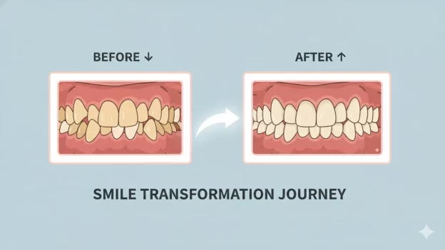 叢生（でこぼこの歯並び）