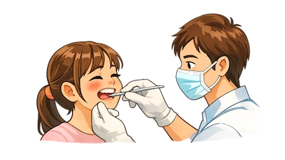 歯のクリーニングと乾燥